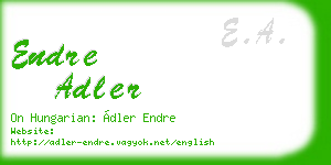 endre adler business card